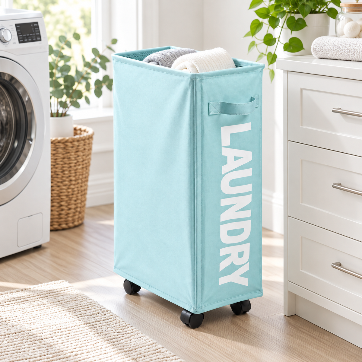 Slim Rolling Laundry Hamper