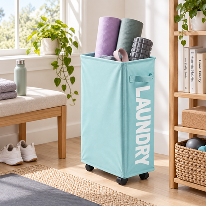 Slim Rolling Laundry Hamper