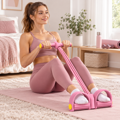 Monet Pink 4-Tube Pedal Resistance Trainer